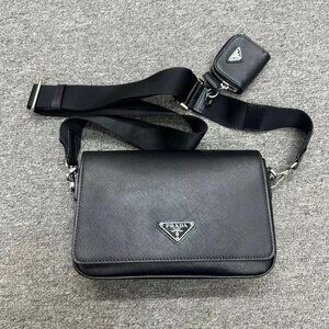 PRADA brand logo messenger bag shoulder bag